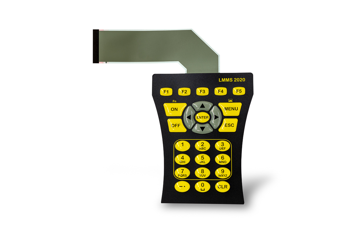 Industrie-Folientastatur mit Tastenfeld, Navigationskreuz und Flachbandkabel