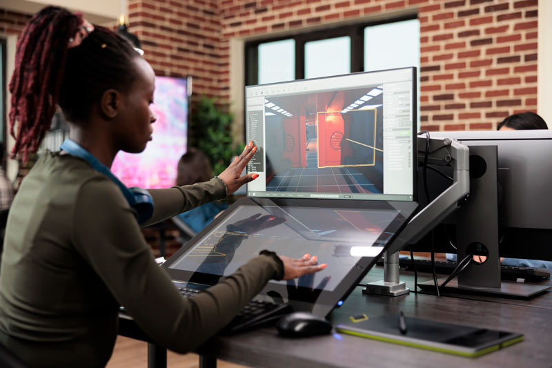 Kapazitiver Touchscreen im Einsatz für 3D-Design und Visualisierung